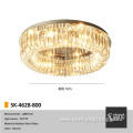 Chrome round ceiling canopy glass E14 ceiling lamp